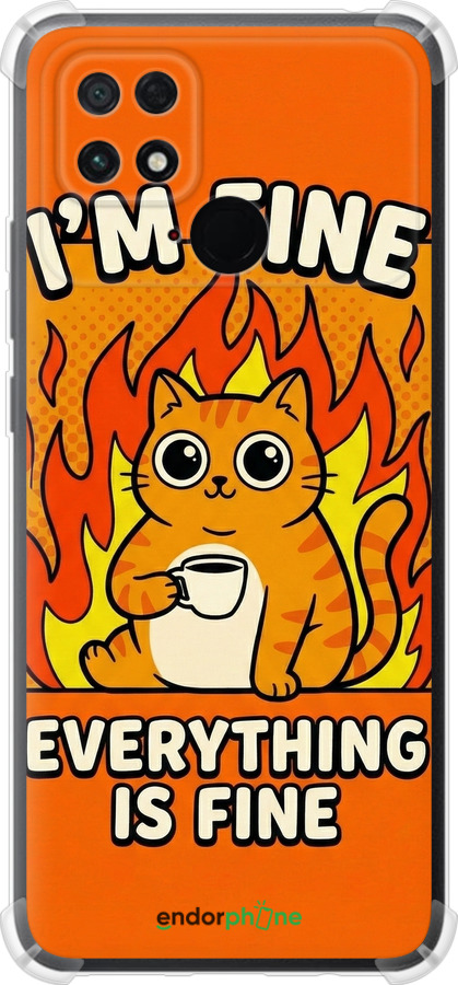 Силикон с усиленными углами чехол Funny Cat для Xiaomi Poco C40 - 6786sp-2701 изображение 