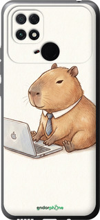 Силіконовий чехол Funny Capybara CEO Working для Xiaomi Poco C40 - 6777u-2701 изображение 