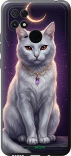 Силиконовый чехол Mystic White Cat Gothic Dark Purple Gold для Xiaomi Poco C40 - 6805u-2701 изображение 