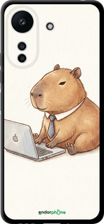 TPU чехол Funny Capybara CEO Working для Xiaomi Redmi 13C - 6777b-3410 изображение 