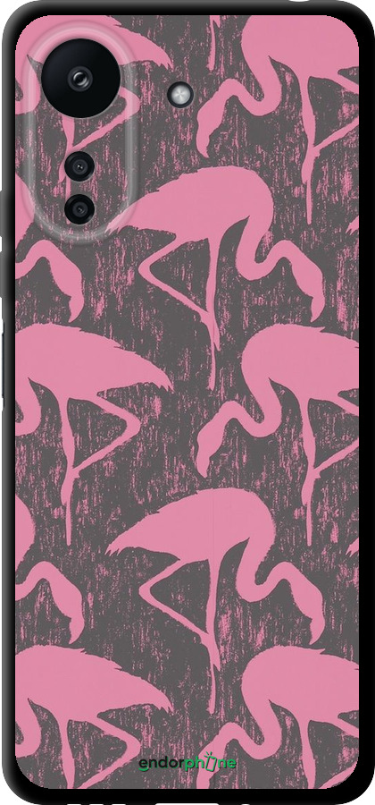 TPU чехол Vintage-Flamingos для Xiaomi Poco C65 - 4171b-3447 изображение 