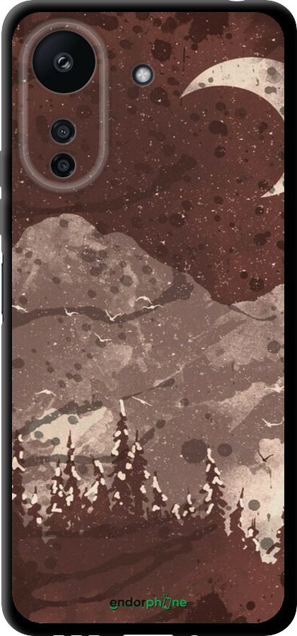 TPU чехол С изображением лунного пейзажа в ночном лесу для Xiaomi Poco C65 - 6546b-3447 изображение 