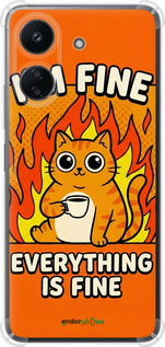 Силикон с усиленными углами чехол Funny Cat для Xiaomi Redmi 13C - 6786sp-3410 изображение 