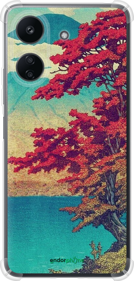 Силикон с усиленными углами чехол С изображением природы для Xiaomi Redmi 13C - 6469sp-3410 изображение 