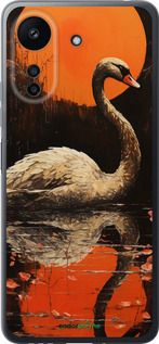 Силіконовий чехол Лебідь для Xiaomi Redmi 13C - 5964u-3410 изображение 