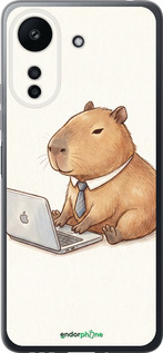 Силиконовый чехол Funny Capybara CEO Working для Xiaomi Redmi 13C - 6777u-3410 изображение 