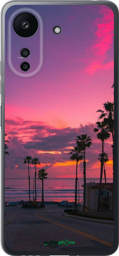Силіконовий чехол Пальми для Xiaomi Redmi 13C - 5873u-3410 изображение 