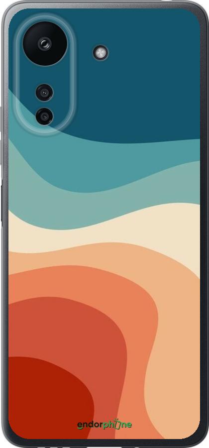 Силиконовый чехол В стиле ретро с волнами для Xiaomi Redmi 13C - 6531u-3410 изображение 