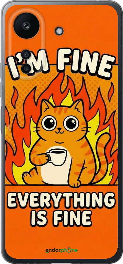 Силіконовий чехол Funny Cat для Xiaomi Poco C65 - 6786u-3447 изображение 