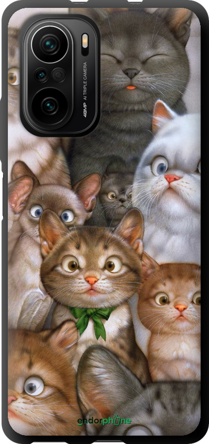 

TPU чорний чохол "Коти" для Xiaomi Poco F3