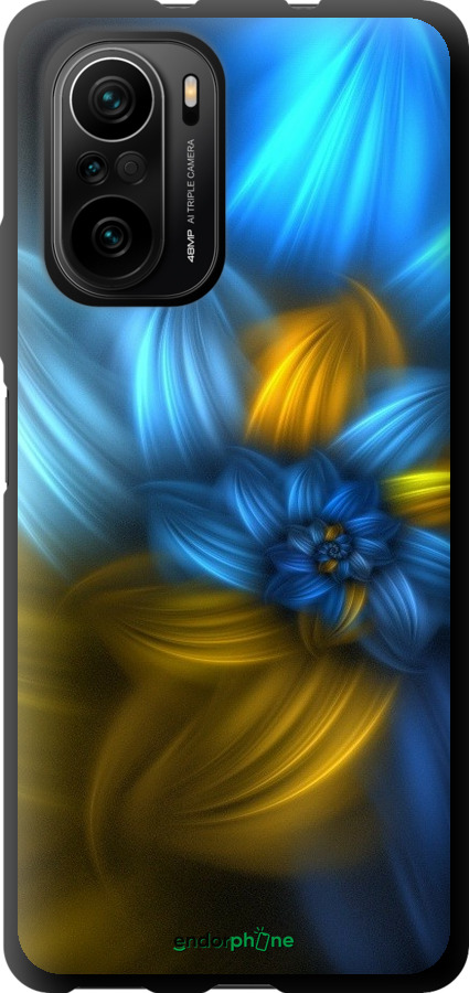 

TPU чорний чохол "Візерунок 46" для Xiaomi Poco F3, Синій