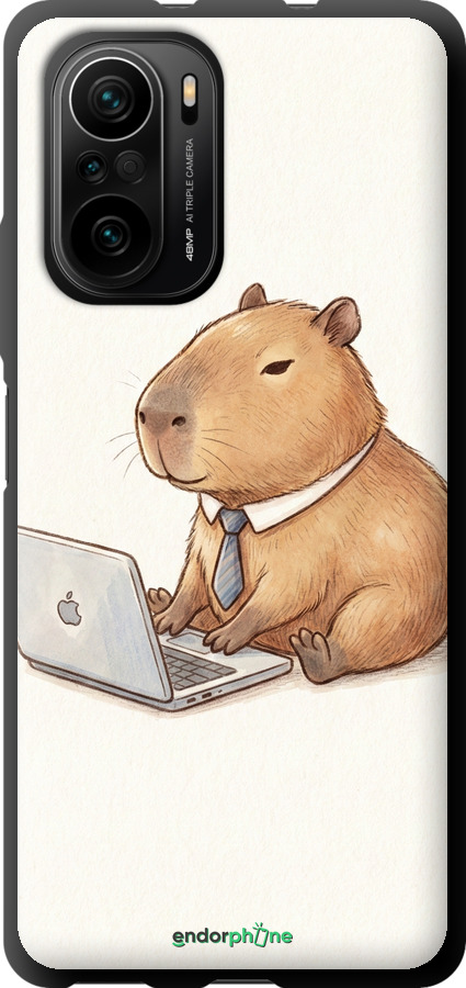 TPU чехол Funny Capybara CEO Working для Xiaomi Mi 11i - 6777b-3935 изображение 