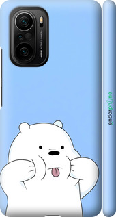 3D пластиковый матовый чехол Милый мишка для Xiaomi Poco F3 - 6357m-2280 изображение 