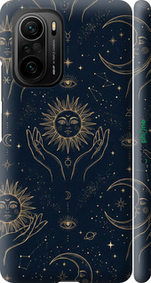 3D пластиковый матовый чехол Celestial Harmony: Sun & Moon Gold Mystic Pattern для Xiaomi Poco F3 - 6778m-2280 изображение 