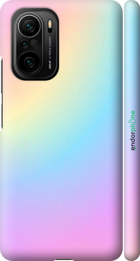 

3D пластиковий матовий чохол "Веселка 2" для Xiaomi Poco F3, Рожевий