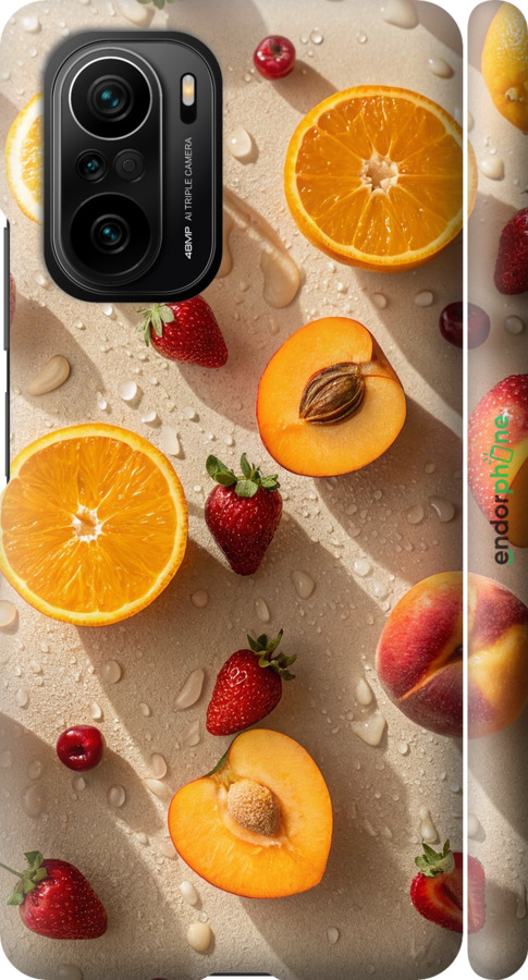 3D пластиковий матовий чехол Фрукти 3 для Xiaomi Poco F3 - 6703m-2280 изображение 