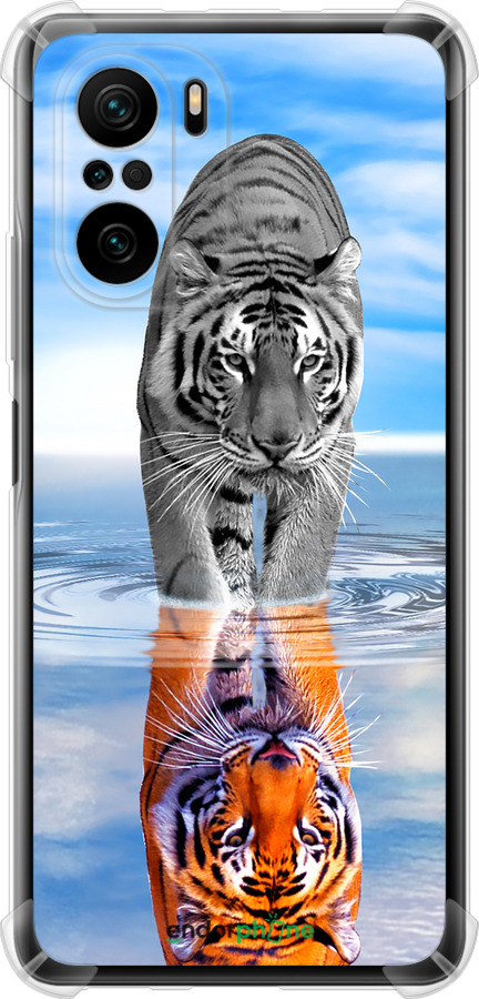 Силикон с усиленными углами чехол Тигр для Xiaomi Mi 11i - 6016sp-3935 изображение 