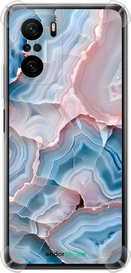 Силикон с усиленными углами чехол Мрамор для Xiaomi Poco F3 - 6306sp-2280 изображение 