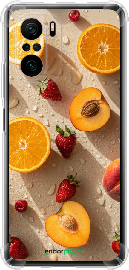 Силіконовий протиударний с посиленими кутами чехол Фрукти 3 для Xiaomi Mi 11i - 6703sp-3935 изображение 