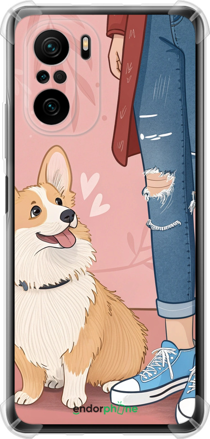 Силикон с усиленными углами чехол Корги 3 для Xiaomi Mi 11i - 6707sp-3935 изображение 
