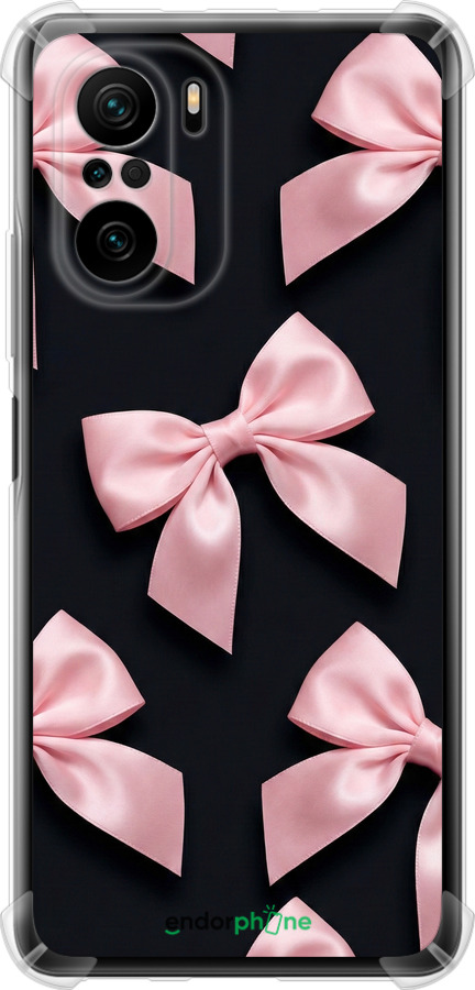 Силіконовий протиударний с посиленими кутами чехол Coquette Ribbons Dark Coquette для Xiaomi Mi 11i - 6767sp-3935 изображение 