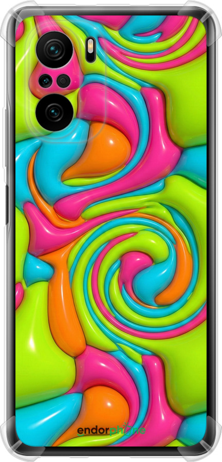 Силикон с усиленными углами чехол Y2K Jelly Dream для Xiaomi Poco F3 - 6780sp-2280 изображение 