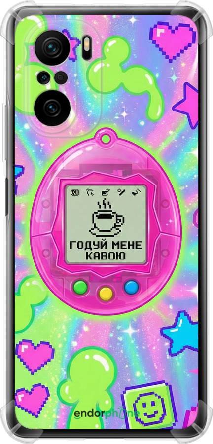 Силикон с усиленными углами чехол Y2K Aesthetic Retro Pet: Годуй мене кавою для Xiaomi Mi 11i - 6784sp-3935 изображение 