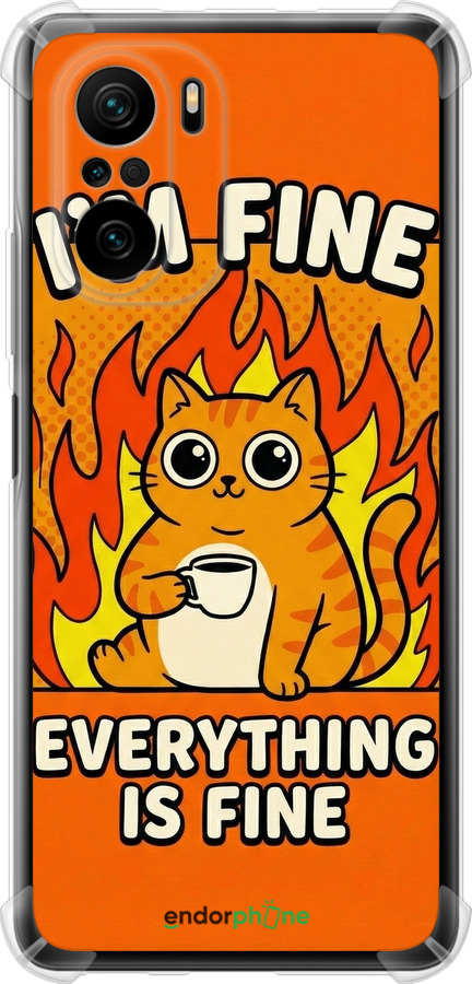 Силикон с усиленными углами чехол Funny Cat для Xiaomi Poco F3 - 6786sp-2280 изображение 