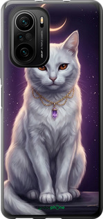 Силиконовый чехол Mystic White Cat Gothic Dark Purple Gold для Xiaomi Poco F3 - 6805u-2280 изображение 