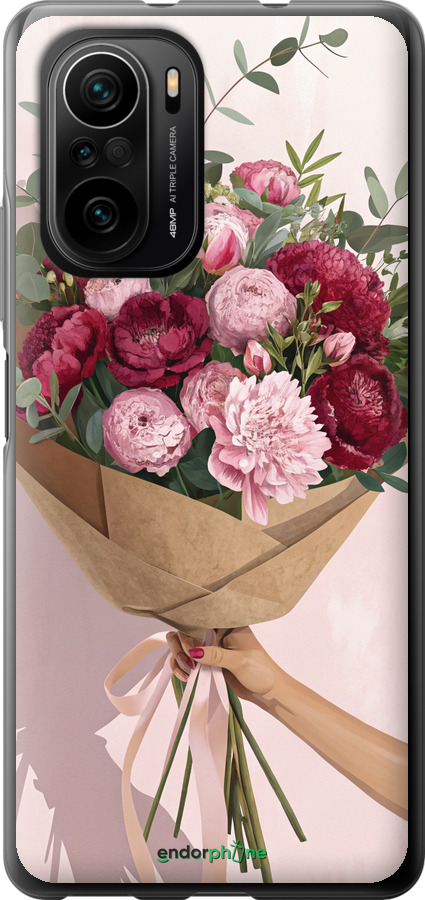 2D пластиковый чехол Пионы 1 для Xiaomi Poco F3 - 6705t-2280 изображение 