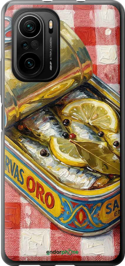 Силиконовый чехол Vintage Sardine Tin Phone для Xiaomi Poco F3 - 6772u-2280 изображение 