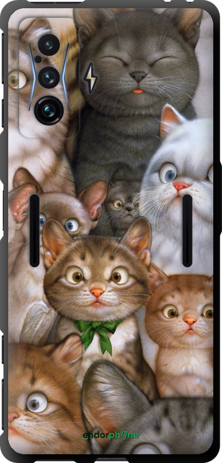 

TPU чорний чохол "Коти" для Xiaomi Poco F4 GT