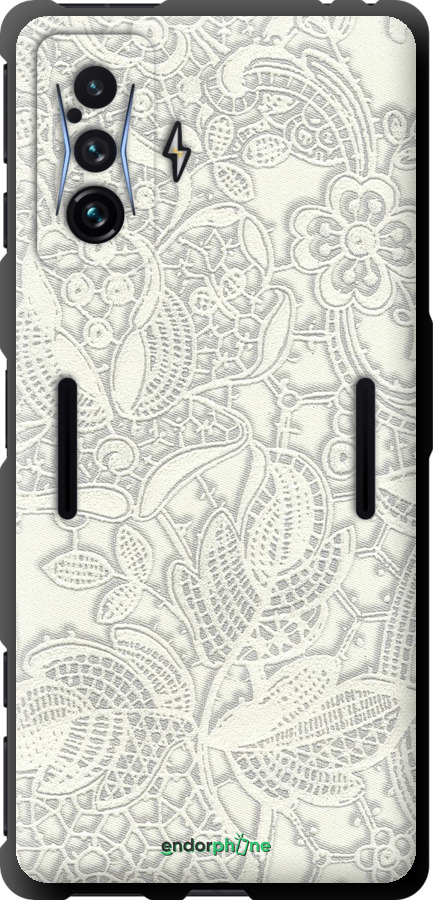 TPU чехол Біле мереживо для Xiaomi Poco F4 GT - 4383b-2958 изображение 
