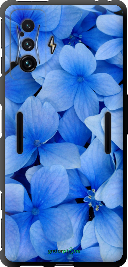 TPU чехол Синие цветы для Xiaomi Poco F4 GT - 526b-2958 изображение 