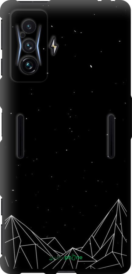 TPU чехол Черно белые абстрактные горы для Xiaomi Poco F4 GT - 6437b-2958 изображение 