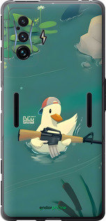 Силіконовий чехол Каченя з автоматом для Xiaomi Poco F4 GT - 6356u-2958 изображение 