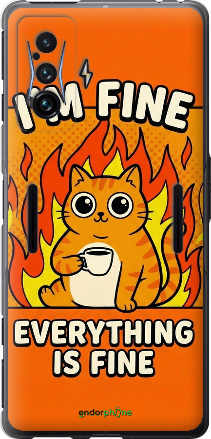 Силиконовый чехол Funny Cat для Xiaomi Poco F4 GT - 6786u-2958 изображение 