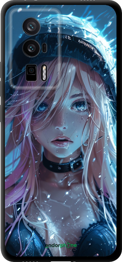 TPU чехол Аниме-дива под дождем для Xiaomi Redmi K60 - 6120b-2973 изображение 