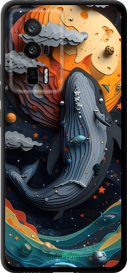 TPU чехол Кит в космосе для Xiaomi Poco F5 Pro 5G - 6328b-3193 изображение 