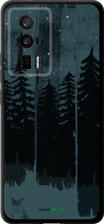 TPU чехол Лисиця та нічний ліс для Xiaomi Redmi K60 - 6481b-2973 изображение 