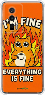 Силіконовий протиударний с посиленими кутами чохол 'Funny Cat' для Xiaomi Redmi K60 зображення 5