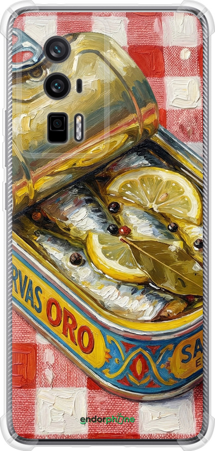 Силикон с усиленными углами чехол Vintage Sardine Tin Phone для Xiaomi Redmi K60 - 6772sp-2973 изображение 