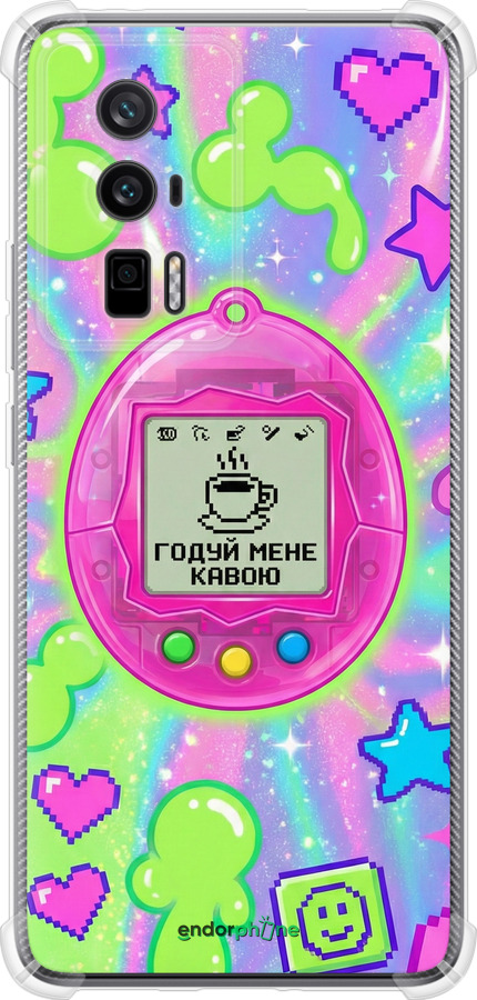 Силикон с усиленными углами чехол Y2K Aesthetic Retro Pet: Годуй мене кавою для Xiaomi Redmi K60 - 6784sp-2973 изображение 