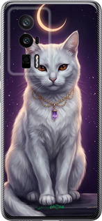 Силіконовий чехол Mystic White Cat Gothic Dark Purple Gold для Xiaomi Poco F5 Pro 5G - 6805u-3193 изображение 