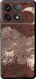 TPU чехол С изображением лунного пейзажа в ночном лесу для Xiaomi Poco F6 Pro - 6546b-3755 изображение 
