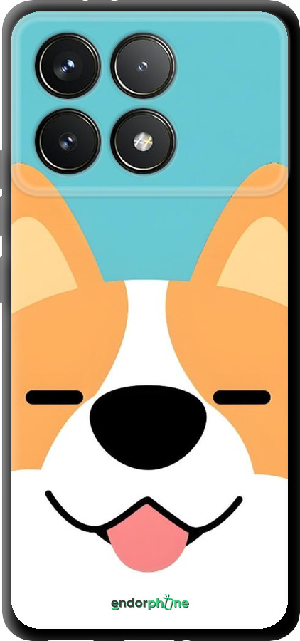 TPU чехол Корги для Xiaomi Poco F6 Pro - 6280b-3755 изображение 