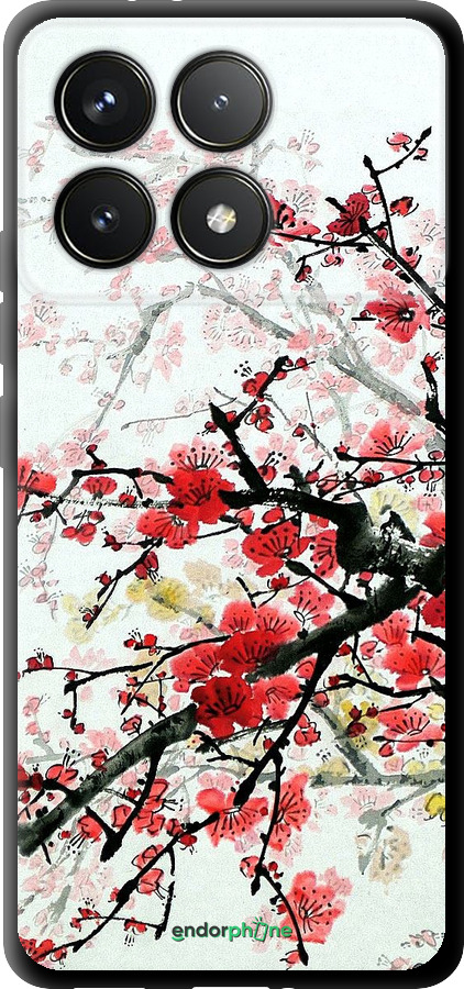 TPU чехол Цветущий куст для Xiaomi Redmi K70 - 831b-3799 изображение 