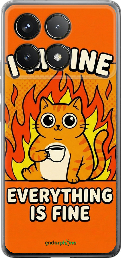 Силіконовий чехол Funny Cat для Xiaomi Redmi K70 - 6786u-3799 изображение 