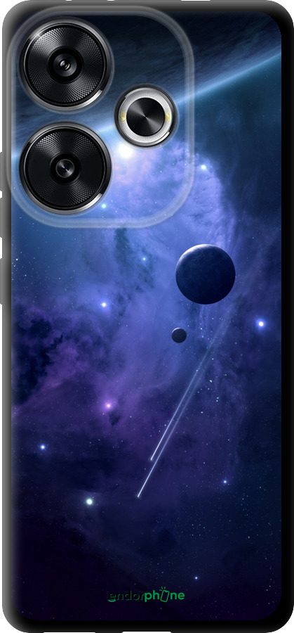 TPU чехол Планеты в синем космосе для Xiaomi Poco F6 - 171b-3754 изображение 