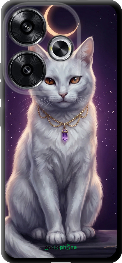 TPU чехол Mystic White Cat Gothic Dark Purple Gold для Xiaomi Redmi Turbo 3 5G - 6805b-3802 изображение 